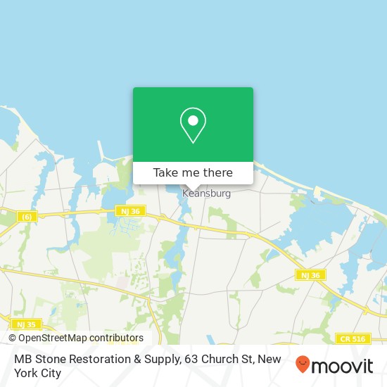 Mapa de MB Stone Restoration & Supply, 63 Church St