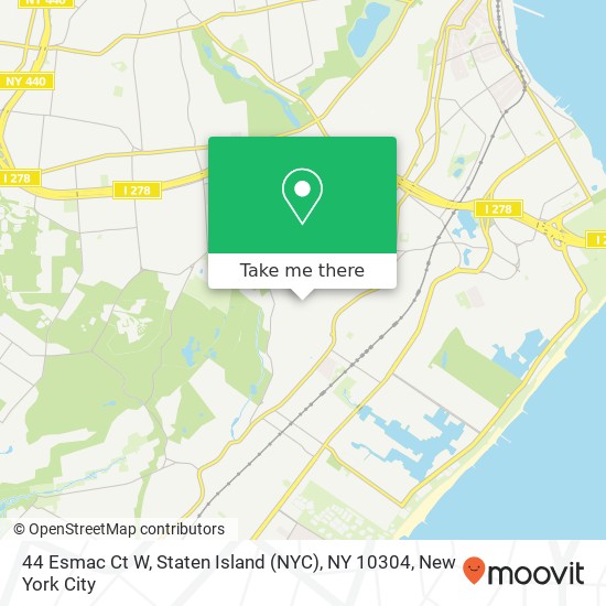 Mapa de 44 Esmac Ct W, Staten Island (NYC), NY 10304