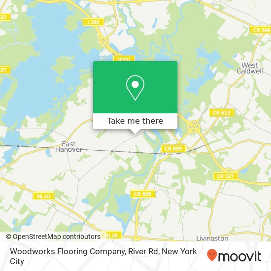 Woodworks Flooring Company, River Rd map