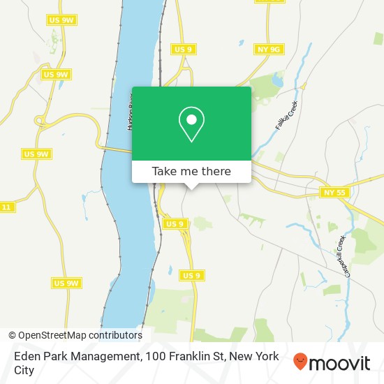 Mapa de Eden Park Management, 100 Franklin St