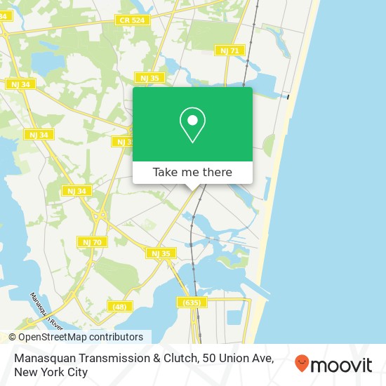 Manasquan Transmission & Clutch, 50 Union Ave map