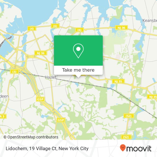 Mapa de Lidochem, 19 Village Ct