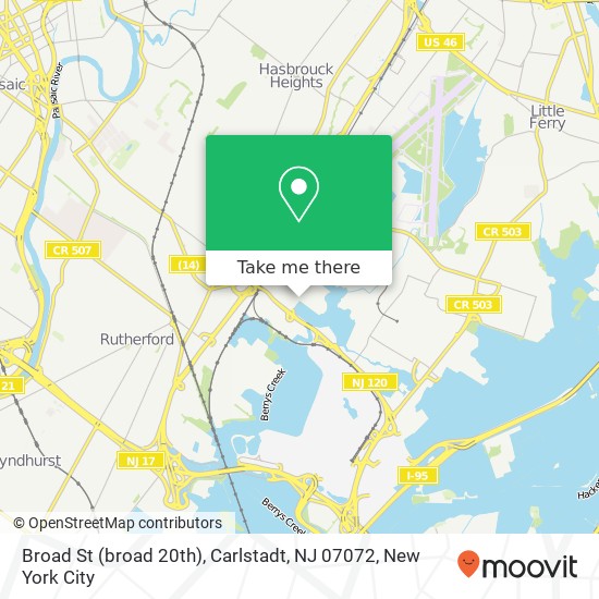 Broad St (broad 20th), Carlstadt, NJ 07072 map