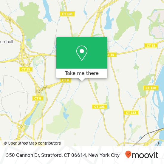 Mapa de 350 Cannon Dr, Stratford, CT 06614