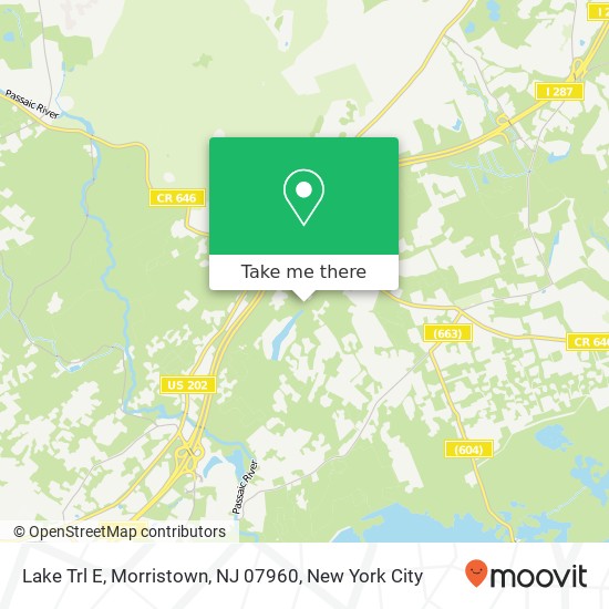 Mapa de Lake Trl E, Morristown, NJ 07960
