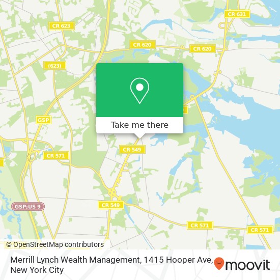 Mapa de Merrill Lynch Wealth Management, 1415 Hooper Ave