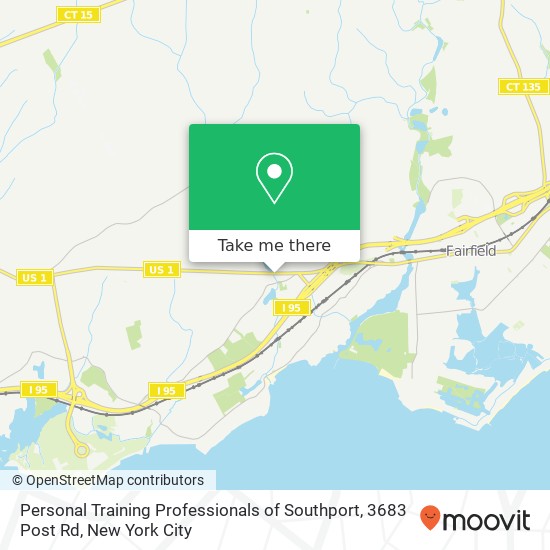 Personal Training Professionals of Southport, 3683 Post Rd map