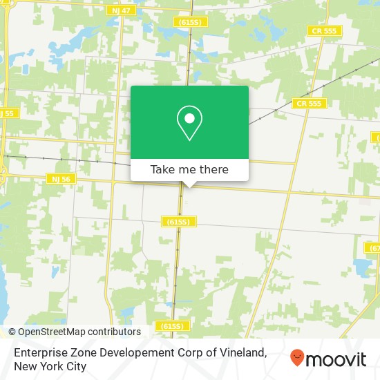 Mapa de Enterprise Zone Developement Corp of Vineland, 20 S 6th St