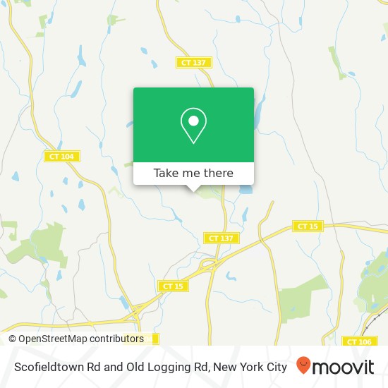 Scofieldtown Rd and Old Logging Rd map