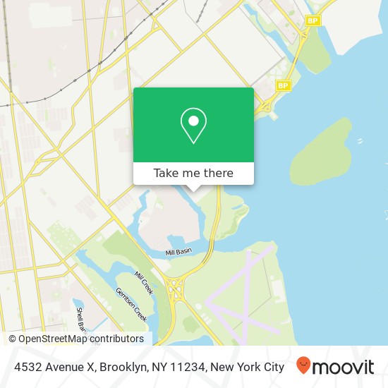 Mapa de 4532 Avenue X, Brooklyn, NY 11234