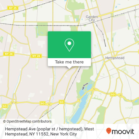 Mapa de Hempstead Ave (poplar st / hempstead), West Hempstead, NY 11552