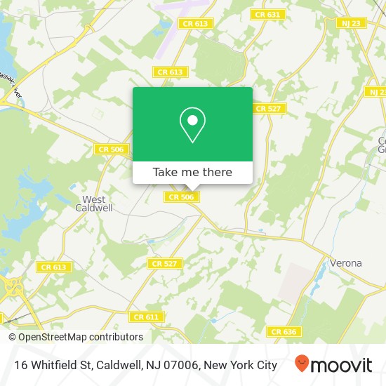 16 Whitfield St, Caldwell, NJ 07006 map