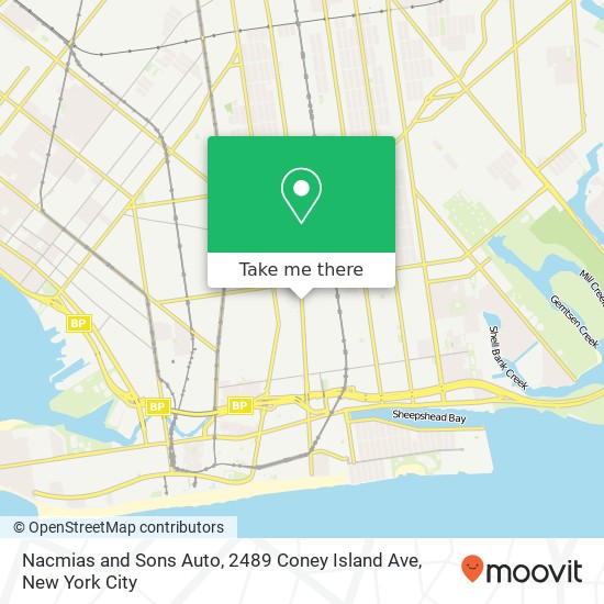 Mapa de Nacmias and Sons Auto, 2489 Coney Island Ave
