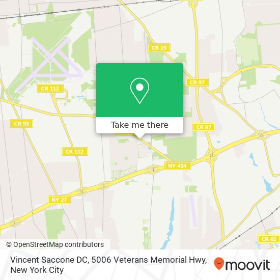 Vincent Saccone DC, 5006 Veterans Memorial Hwy map