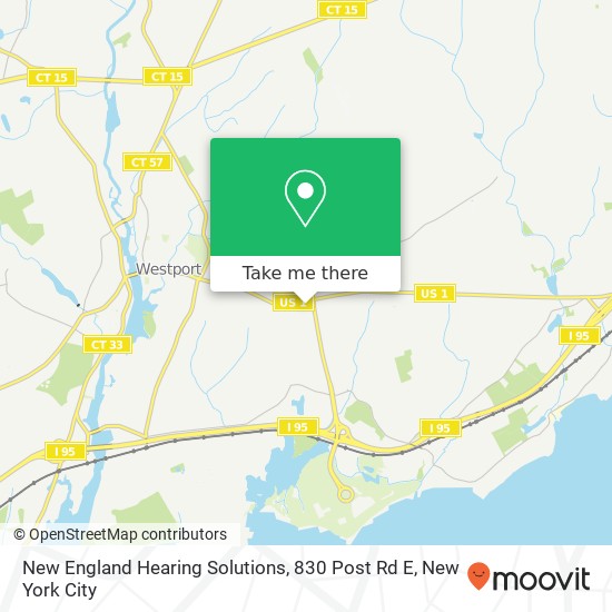 New England Hearing Solutions, 830 Post Rd E map