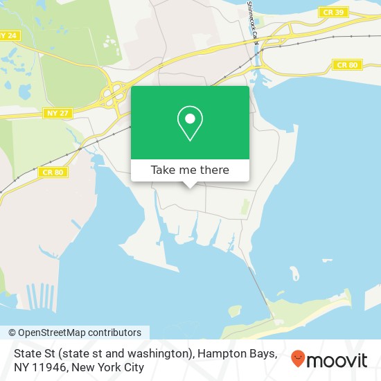 State St (state st and washington), Hampton Bays, NY 11946 map