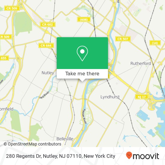 280 Regents Dr, Nutley, NJ 07110 map