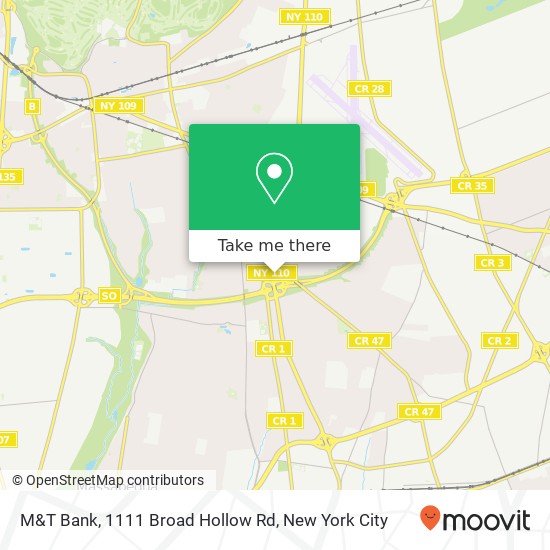 Mapa de M&T Bank, 1111 Broad Hollow Rd