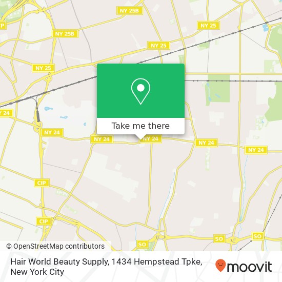 Hair World Beauty Supply, 1434 Hempstead Tpke map