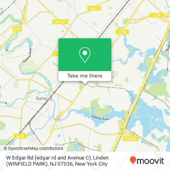 W Edgar Rd (edgar rd and Avenue C), Linden (WINFIELD PARK), NJ 07036 map