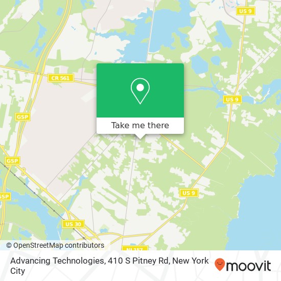 Mapa de Advancing Technologies, 410 S Pitney Rd