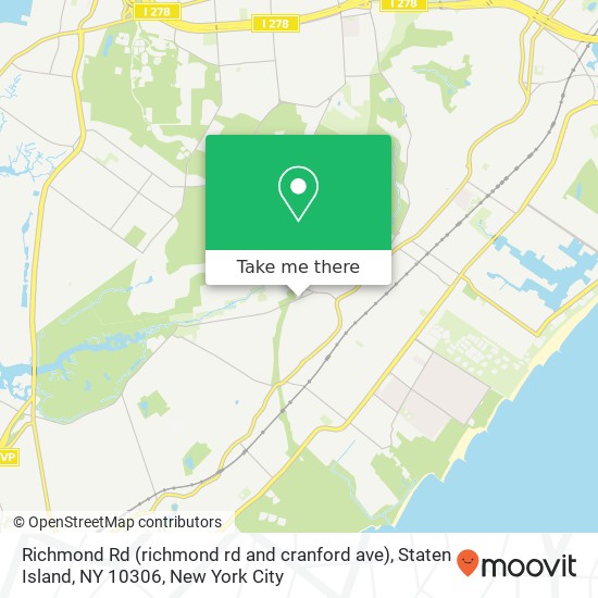 Richmond Rd (richmond rd and cranford ave), Staten Island, NY 10306 map