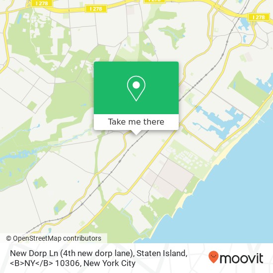 Mapa de New Dorp Ln (4th new dorp lane), Staten Island, <B>NY< / B> 10306