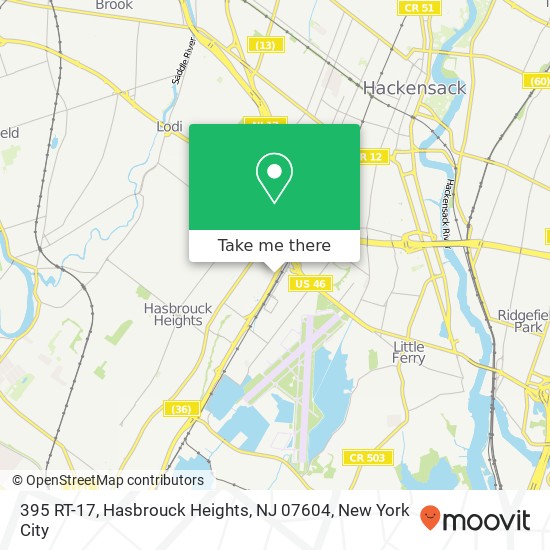 395 RT-17, Hasbrouck Heights, NJ 07604 map