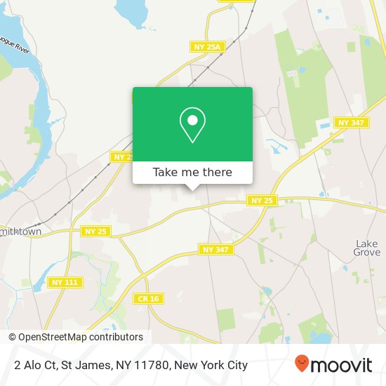 Mapa de 2 Alo Ct, St James, NY 11780