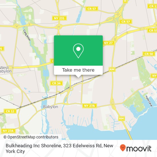 Bulkheading Inc Shoreline, 323 Edelweiss Rd map