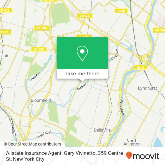 Mapa de Allstate Insurance Agent: Gary Vivinetto, 359 Centre St