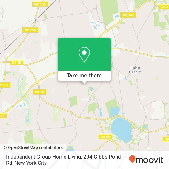 Mapa de Independent Group Home Living, 204 Gibbs Pond Rd