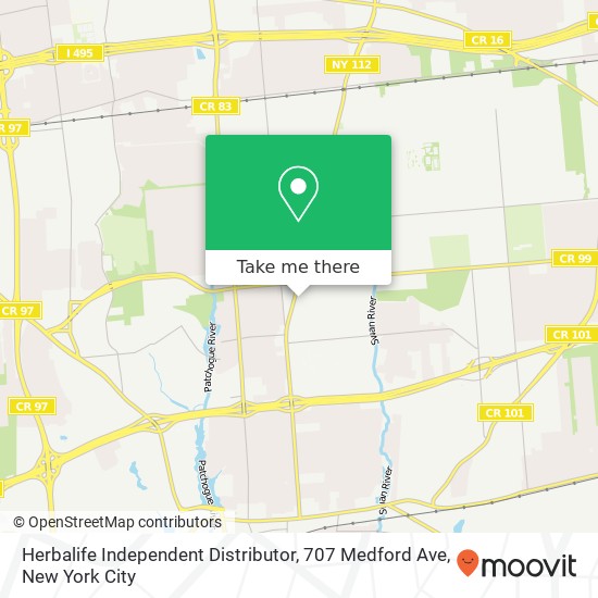 Mapa de Herbalife Independent Distributor, 707 Medford Ave