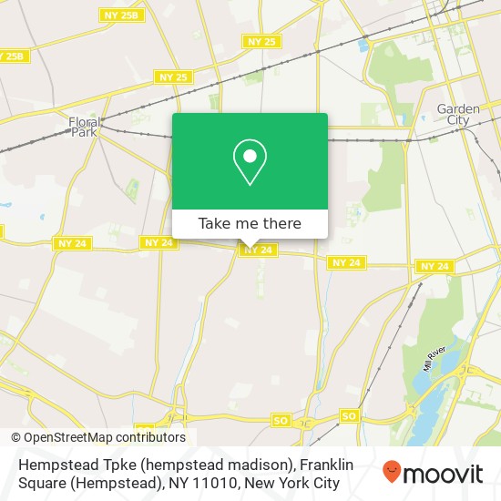 Mapa de Hempstead Tpke (hempstead madison), Franklin Square (Hempstead), NY 11010