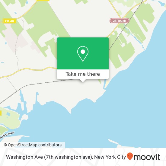 Mapa de Washington Ave (7th washington ave), Jamesport, <B>NY< / B> 11947