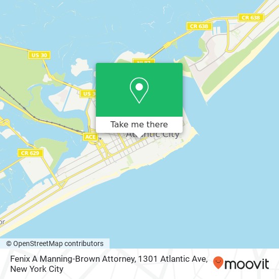 Fenix A Manning-Brown Attorney, 1301 Atlantic Ave map