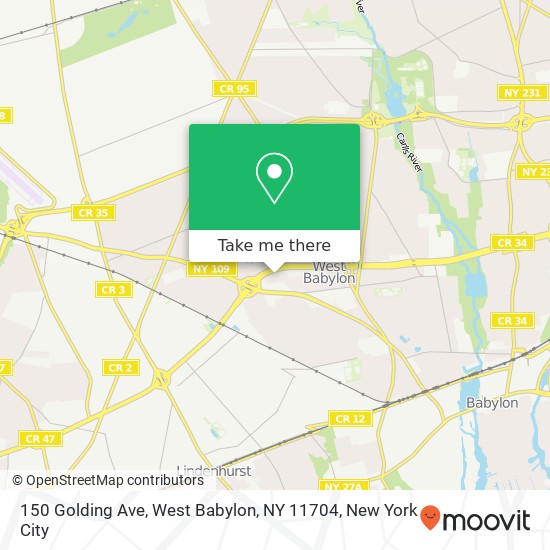 150 Golding Ave, West Babylon, NY 11704 map