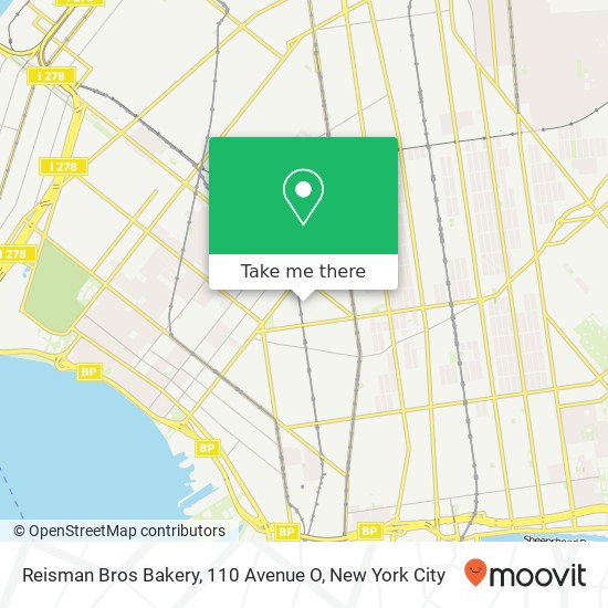 Reisman Bros Bakery, 110 Avenue O map
