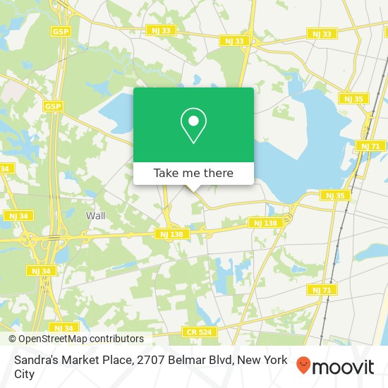 Sandra's Market Place, 2707 Belmar Blvd map
