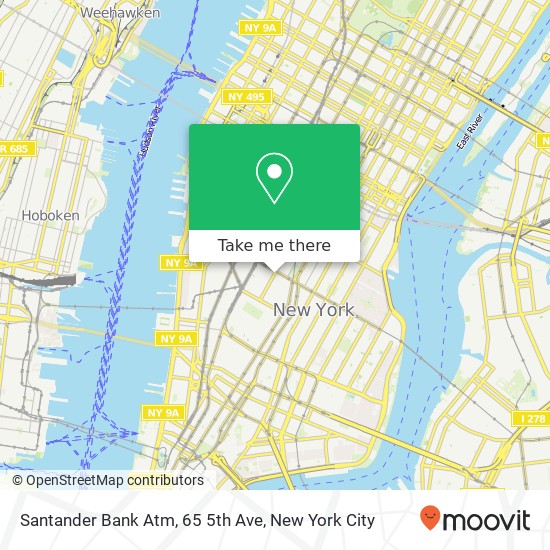 Santander Bank Atm, 65 5th Ave map