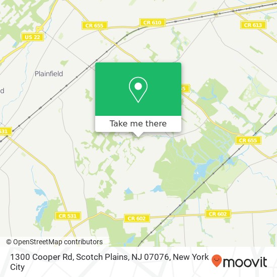 1300 Cooper Rd, Scotch Plains, NJ 07076 map