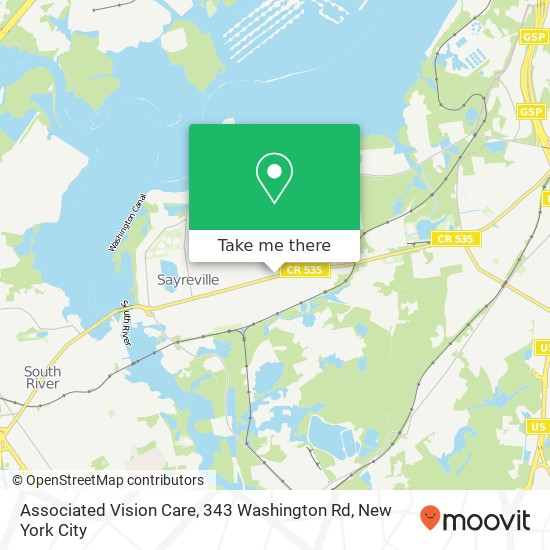 Associated Vision Care, 343 Washington Rd map