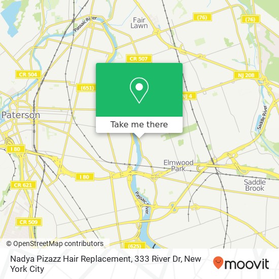 Nadya Pizazz Hair Replacement, 333 River Dr map