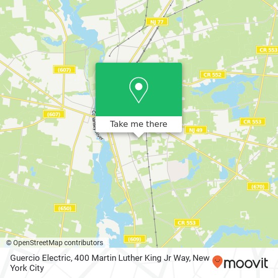 Mapa de Guercio Electric, 400 Martin Luther King Jr Way