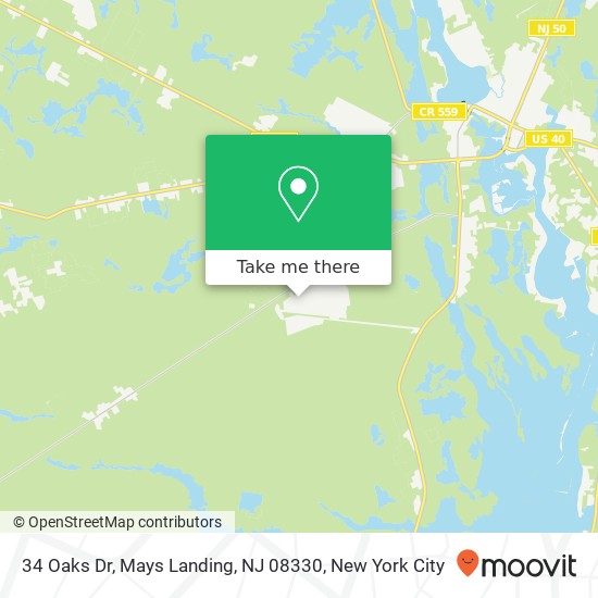 34 Oaks Dr, Mays Landing, NJ 08330 map