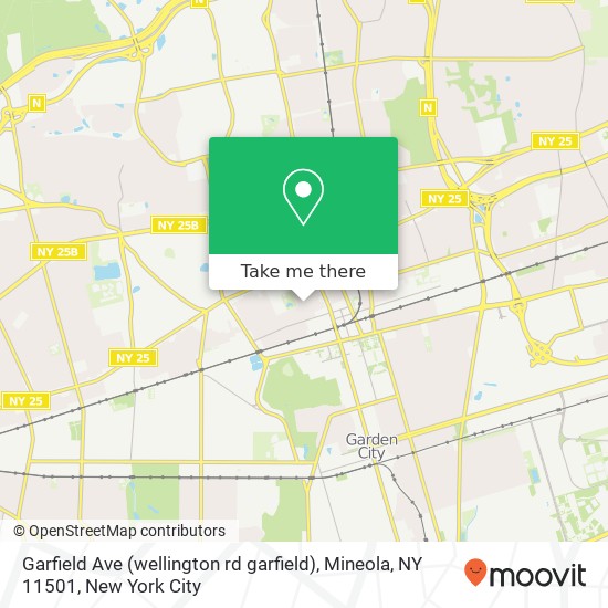 Garfield Ave (wellington rd garfield), Mineola, NY 11501 map