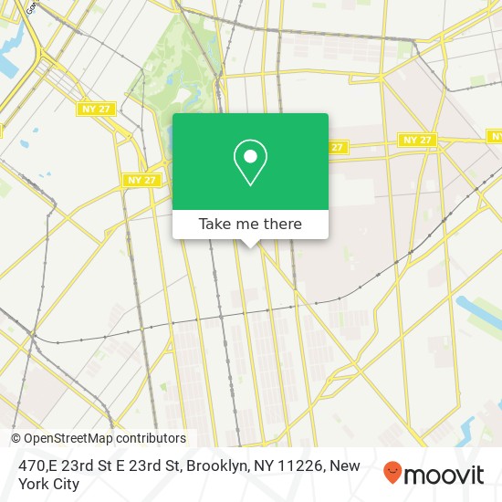 Mapa de 470,E 23rd St E 23rd St, Brooklyn, NY 11226