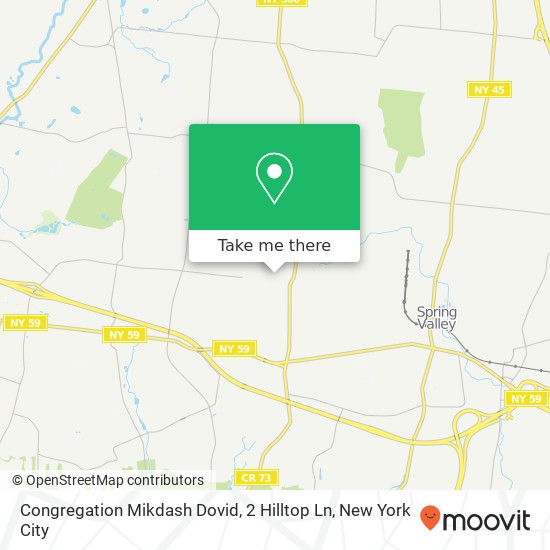 Mapa de Congregation Mikdash Dovid, 2 Hilltop Ln