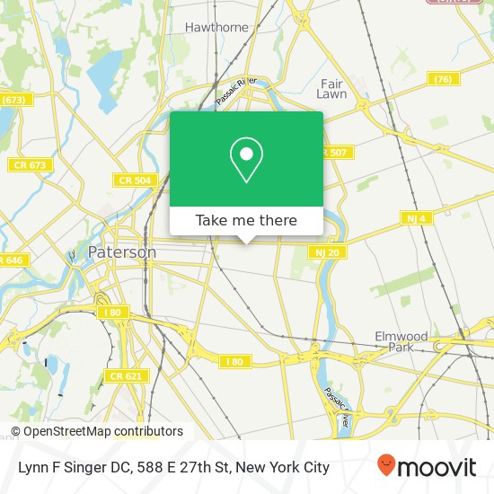 Mapa de Lynn F Singer DC, 588 E 27th St