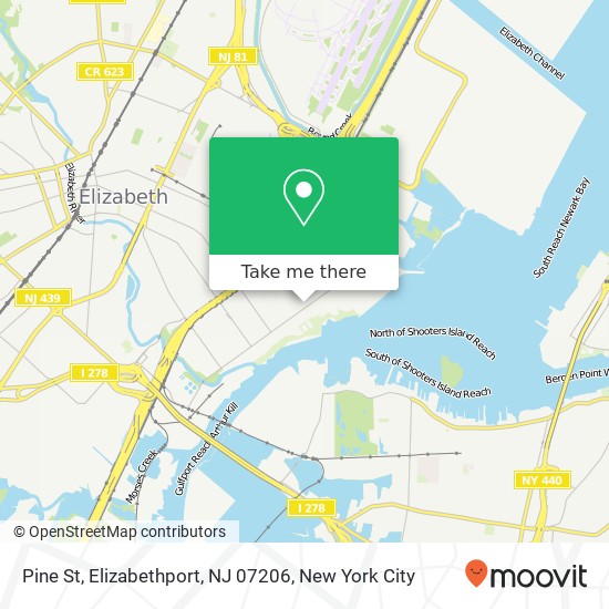 Pine St, Elizabethport, NJ 07206 map